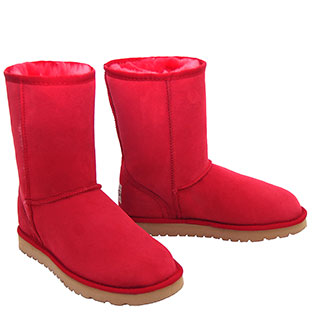 Deluxe Classic Short Ugg Boots - Crimson