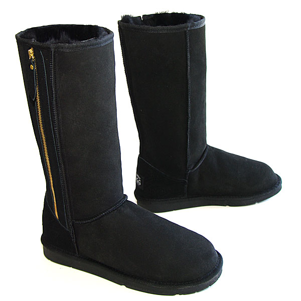 Classic Tall Zip Ugg Boots - Black