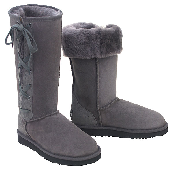 Classic Tall Ugg Boots Lace Up Grey Premium Quality Made in Australia