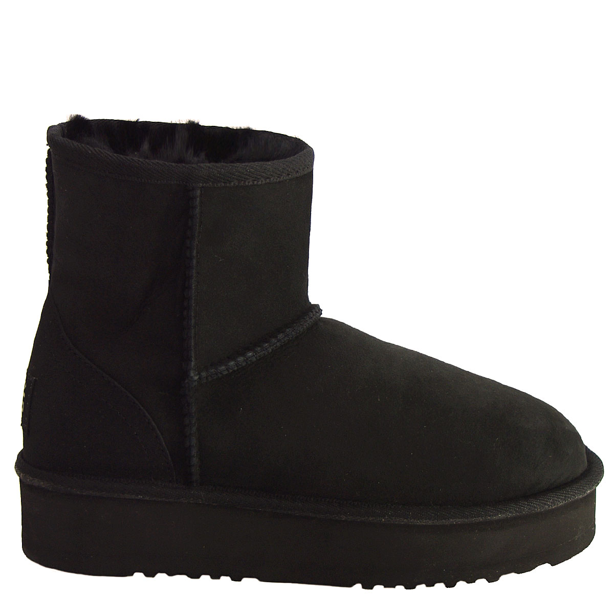 Deluxe Platform Mini Ugg Boots - Black