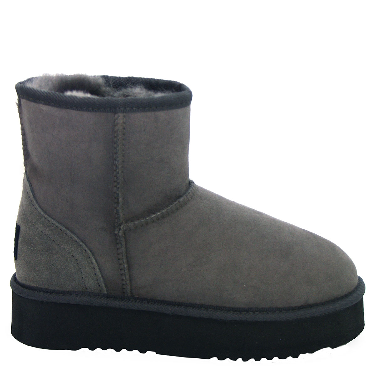 Deluxe Platform Mini Ugg Boots - Grey