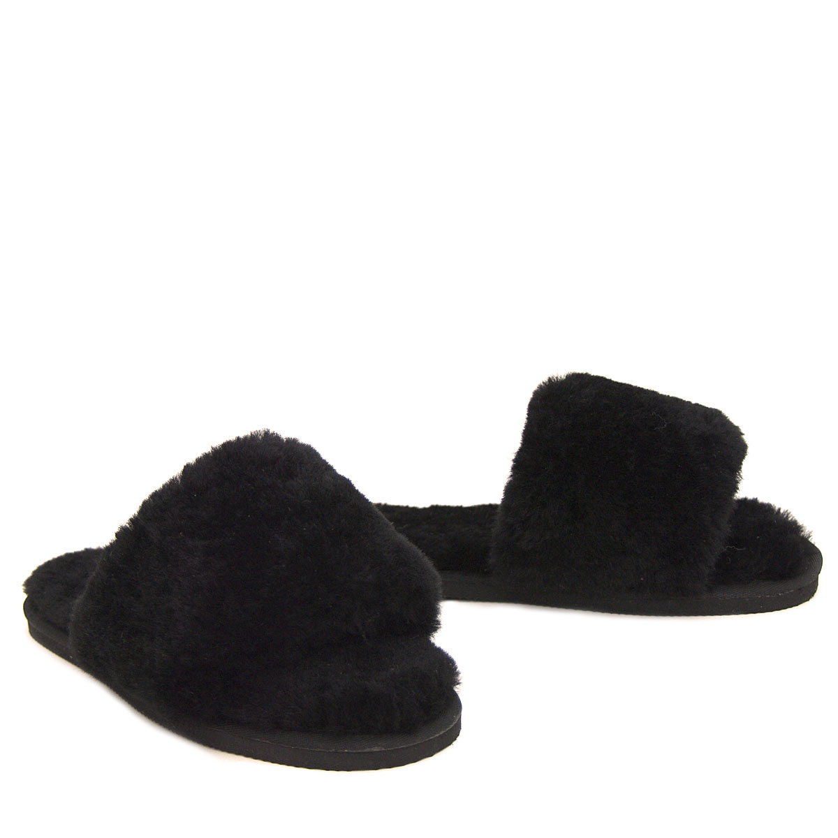 Fluff Slippers Black