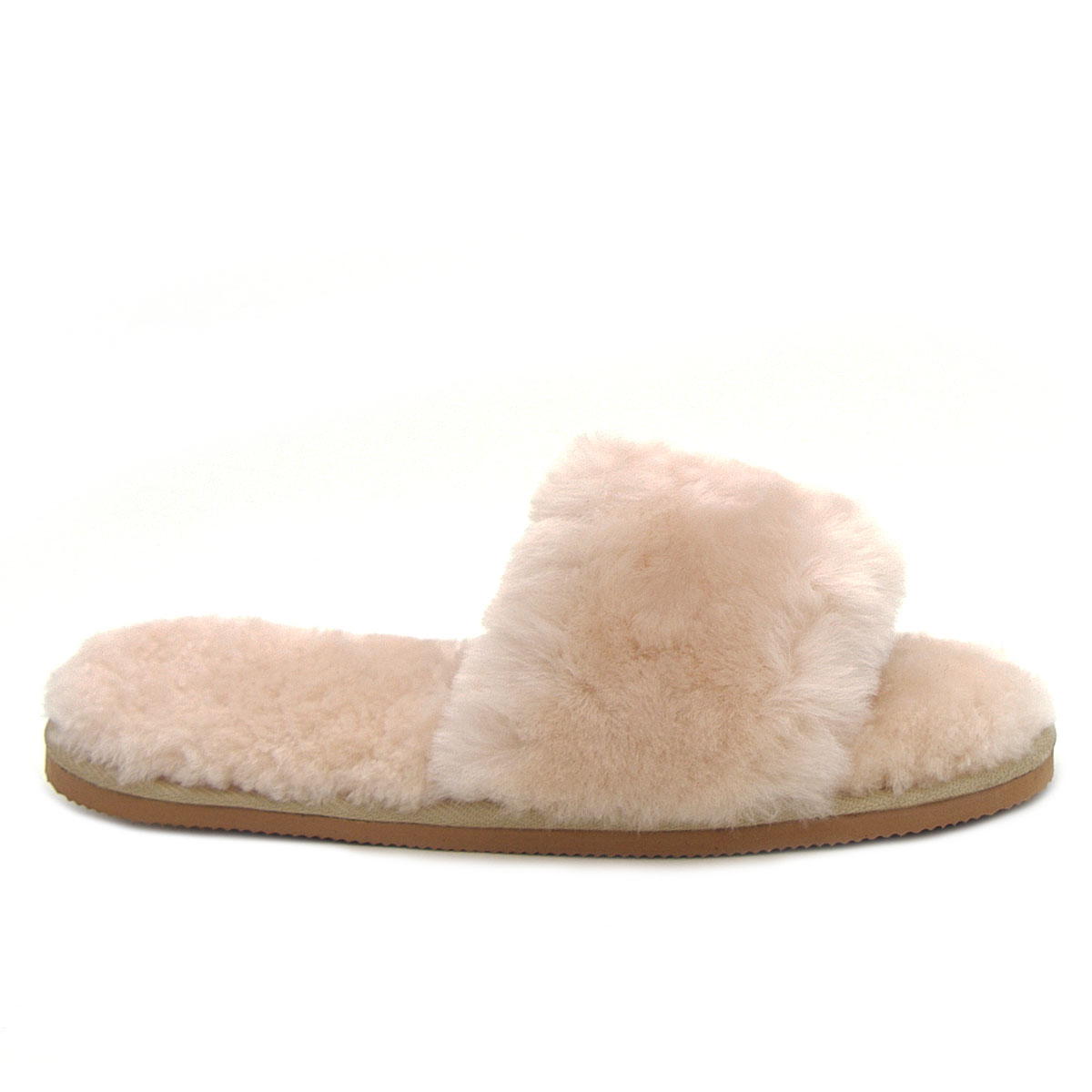 Fluff Sheepskin Slippers - Natural