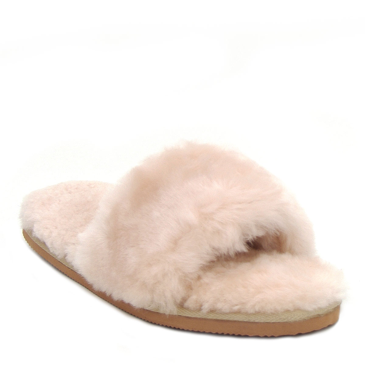 Fluff Sheepskin Slippers - Natural