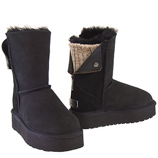 Fusion Platform Ugg Boots - Black