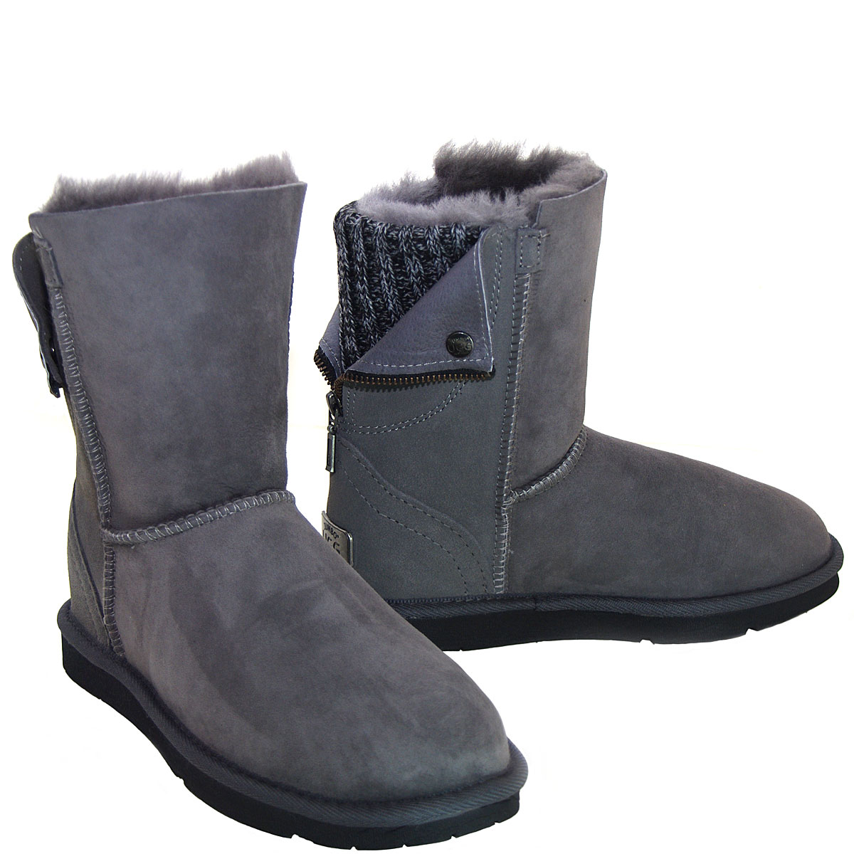 Fusion Short Ugg Boots Grey