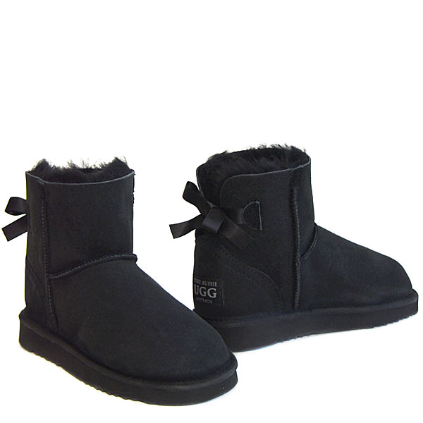 Mini Metro Bow Chestnut Ugg Boots - Premium Quality - Made in