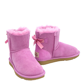 Mini Metro Bow Ugg Boots - Orchid