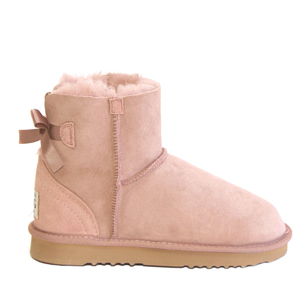 Mini Metro Bow Ugg Boots - Pink