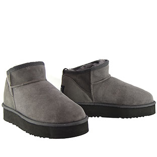 Oxford Mini Platform Ugg Boots - Grey