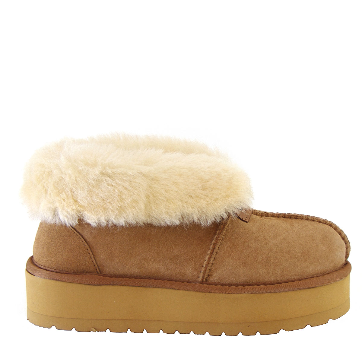 Platform Aussie Sheepskin Slippers - Chestnut