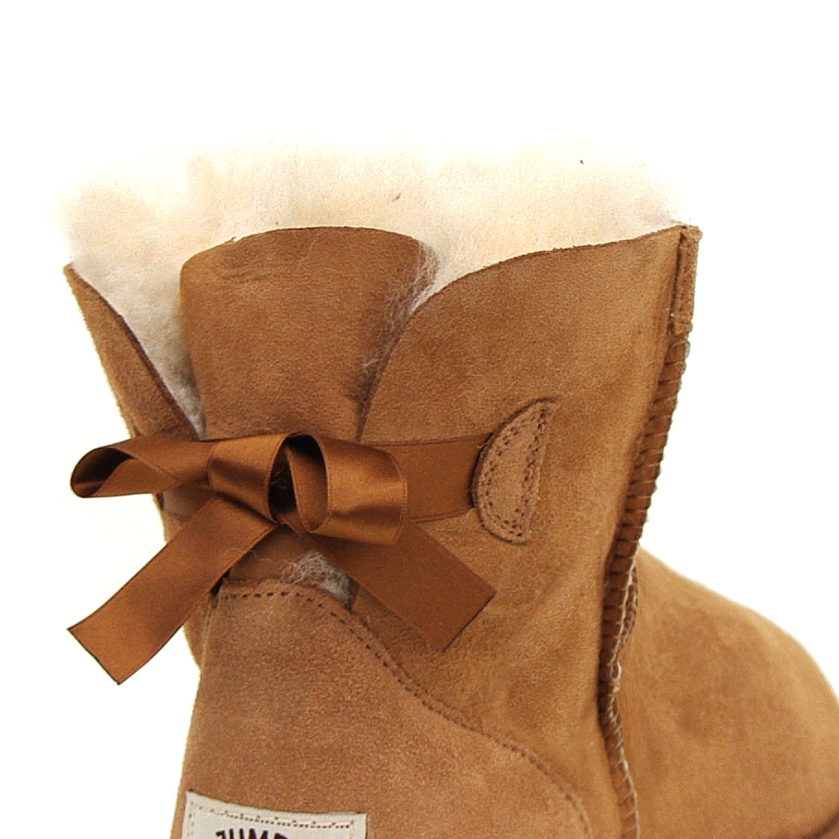 Platform Mini Bow Ugg Boots - Chestnut