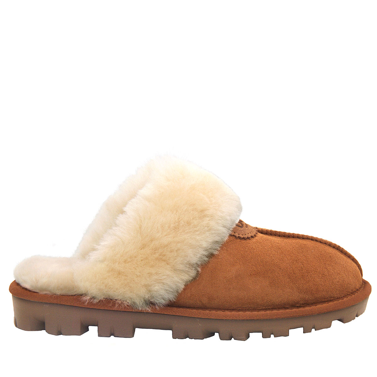 Luxe Ridge Sheepskin Scuffs Chestnut