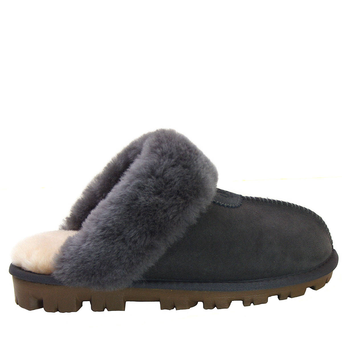 Luxe Ridge Sheepskin Scuffs Grey