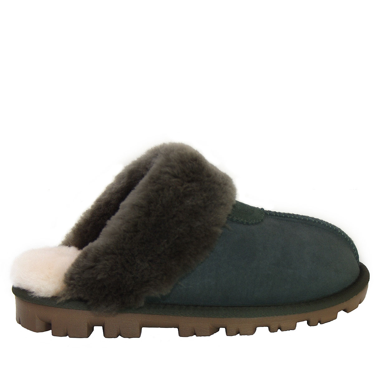 Luxe Ridge Sheepskin Scuffs Khaki