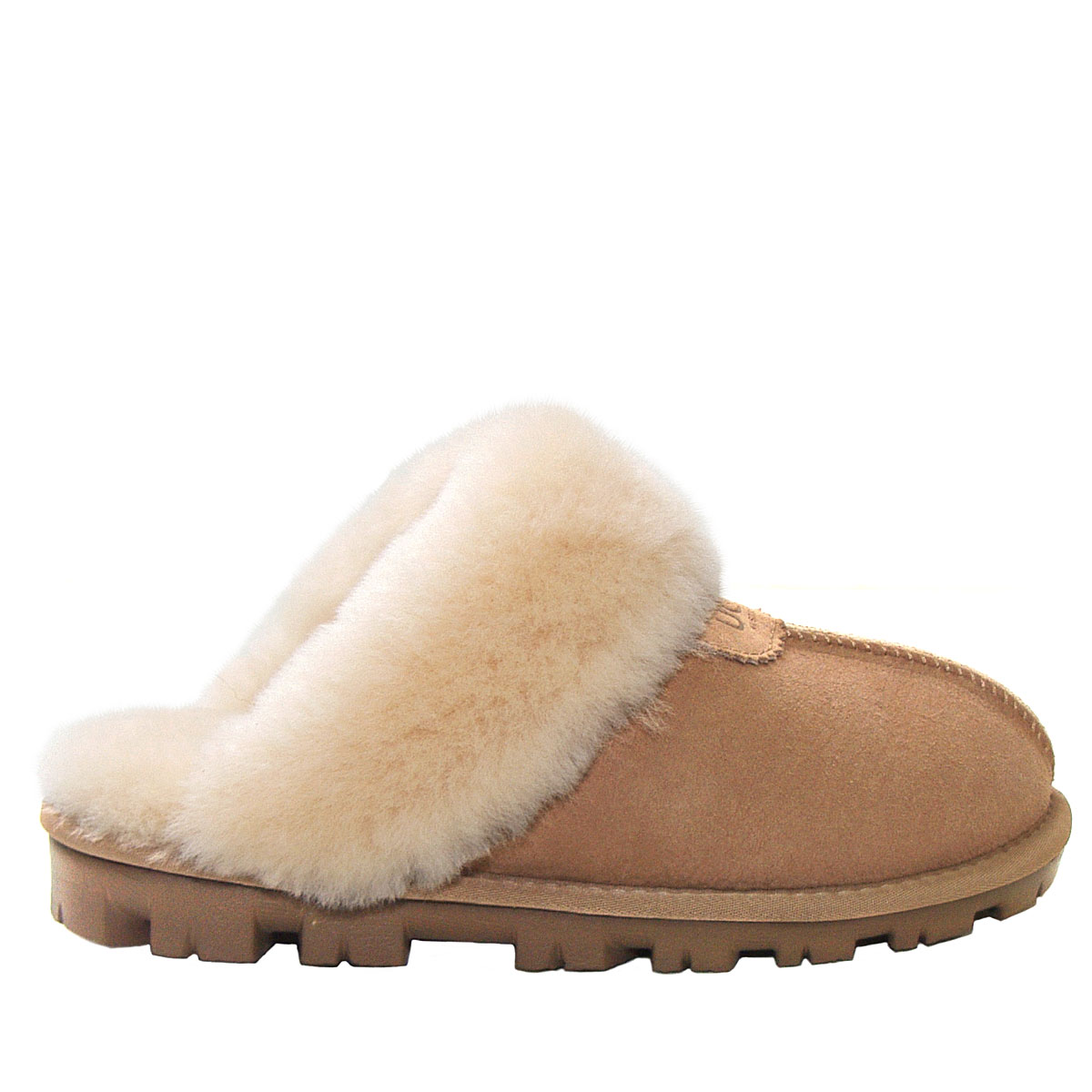 Luxe Ridge Sheepskin Scuffs Sand