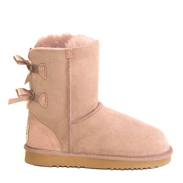 Short Metro Bow Ugg Boots - Pink