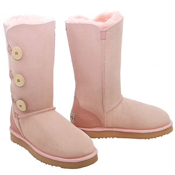 3 Button Ugg Boots pink Premium Quality Made in Australia