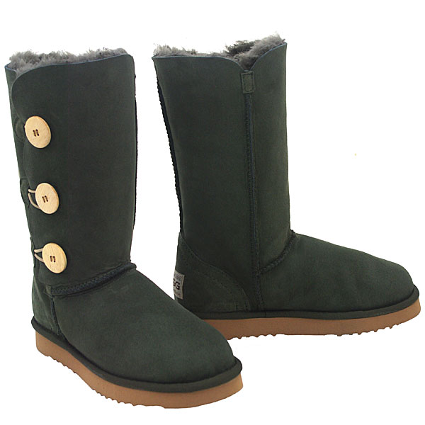 Tall Three Button Wraps Ugg Boots Khaki