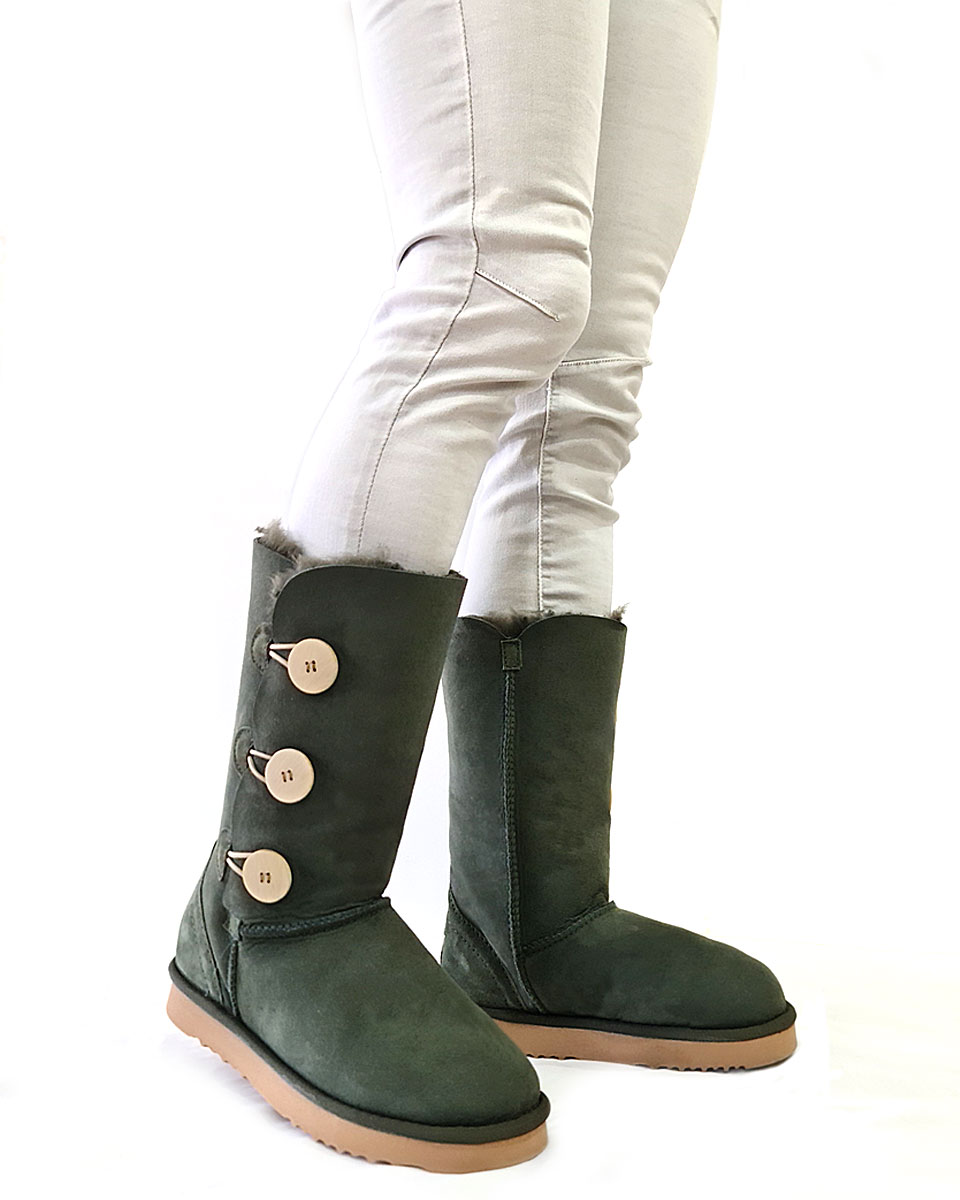 3 button ugg boots in Khaki