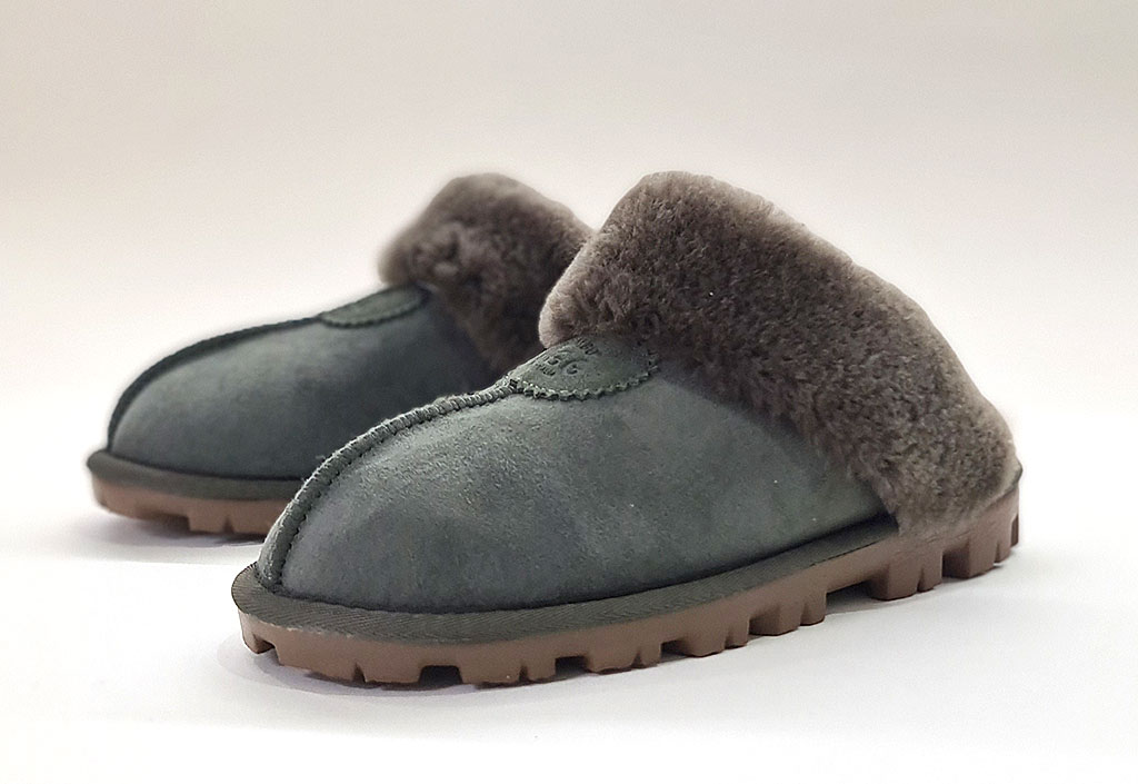 Khaki Luxe Ridge Sheepskin Scuffs, Indulge in cozy luxury